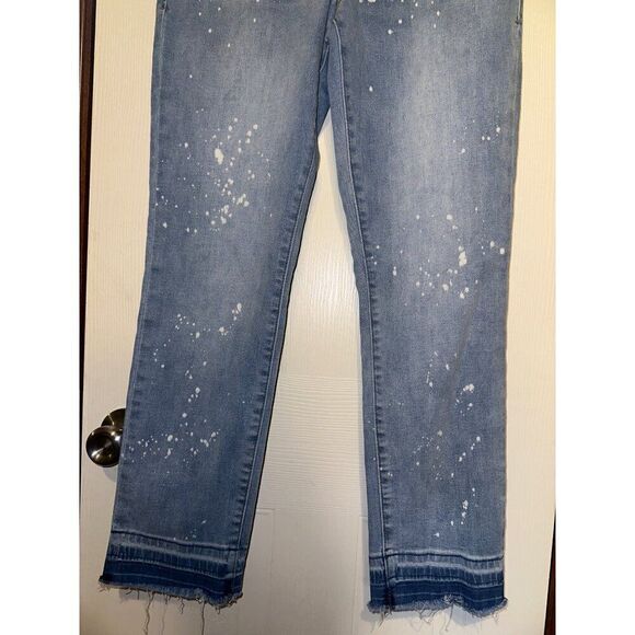 Anthropologie Dear John Erin Slim Straight Splattered Jeans Size 29 - Picture 4 of 12